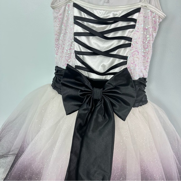 Weissman Small Adult The Great Secret White & Black/Dark Purple Ombre' Tutu - Picture 7 of 11